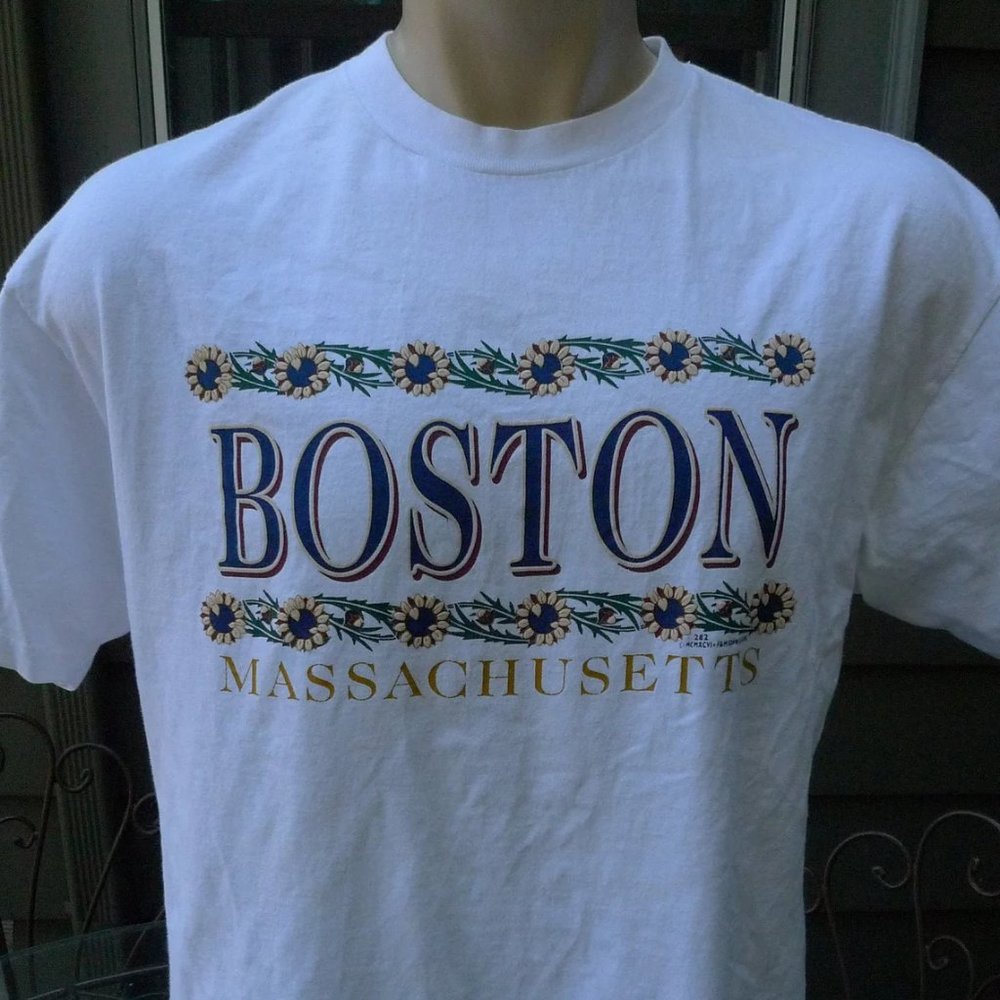 1996 Boston Massachusetts Single Stitch Shirt * Mens XL (46)